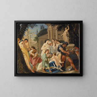 Scene of Antiquity - Johan Fredrik Hörling — framed artwork on a wall