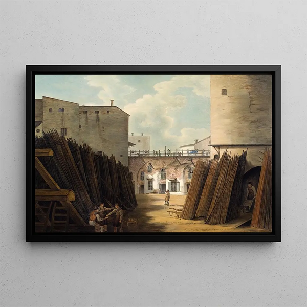 L'ancienne voie ferrée à Slussen Stockholm - Johan Fredrik Julin — framed artwork on a wall