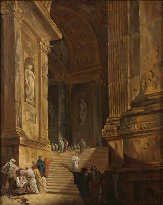 Johan Gottlob Brusell - A Temple Staircase Piece of Architecture.webp
