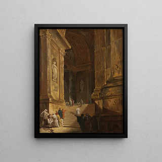 Johan Gottlob Brusell - A Temple Staircase Piece of Architecture.webp