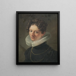 Johan Gustaf Sandberg - Portrait of the artists wife Sofia Dorotea Sandberg ne Kkeritz.webp
