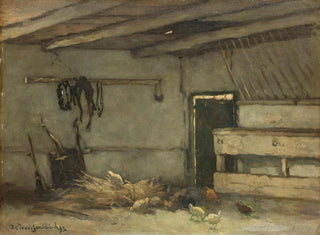 Interior of a barn - Johan Hendrik Weissenbruch — artwork view
