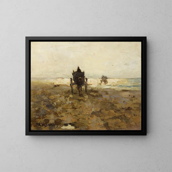Chariot à coquilles - Johan Hendrik Weissenbruch — framed artwork on a wall