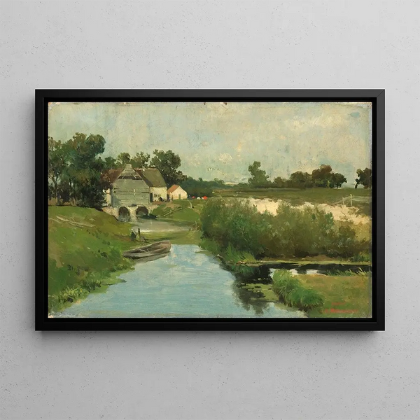 Summer Day Painting - Johan Hendrik Weissenbruch — framed artwork on a wall