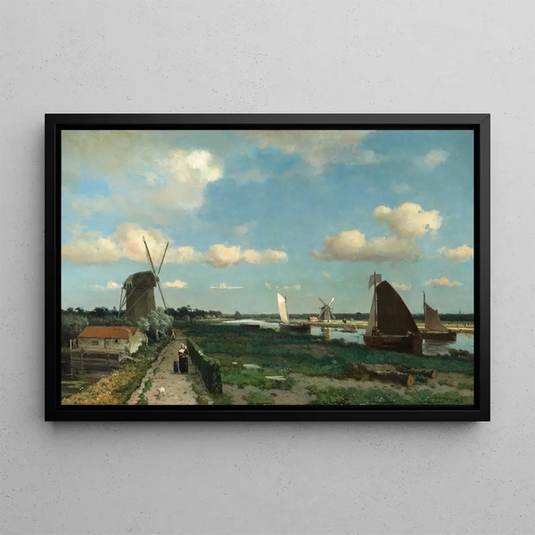Le Trekvliet - Johan Hendrik Weissenbruch — framed artwork on a wall
