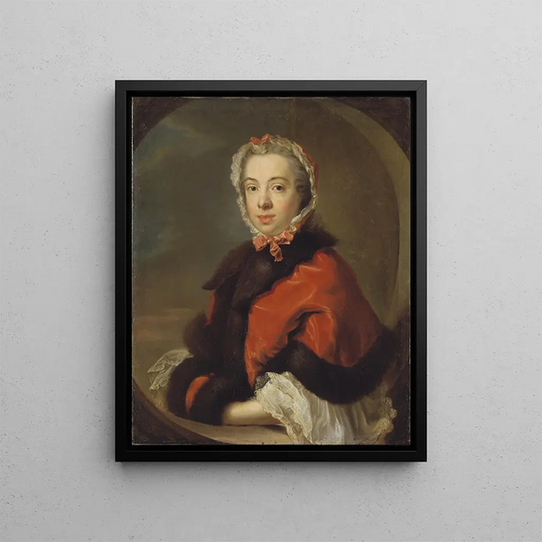 Maria Juliana Jennings 1731-1793 - Johan Henrik Scheffel — framed artwork on a wall