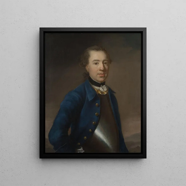 Unknown Man - Johan Henrik Scheffel — framed artwork on a wall