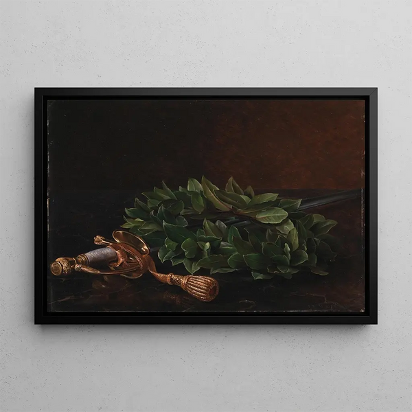 A laurel wreath - Johan Laurentz Jensen — framed artwork on a wall