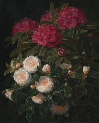 Johan Laurentz Jensen - Kamelier Og Rhododendron.webp
