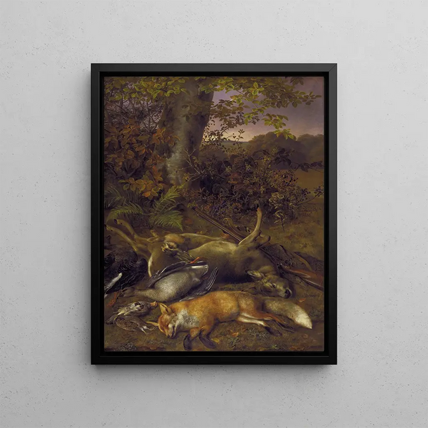 Wild Hunt Painting - Johan Laurentz Jensen — framed artwork on a wall