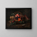 Still life with fruit basket - Johan Laurentz Jensen — framed artwork on a wall