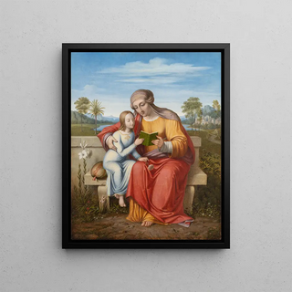 Johan Ludvig Lund - St Anne Teaching The Virgin To Read.webp