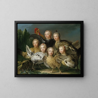 The painting of the hen - Johan Pasch the Elder — framed artwork on a wall