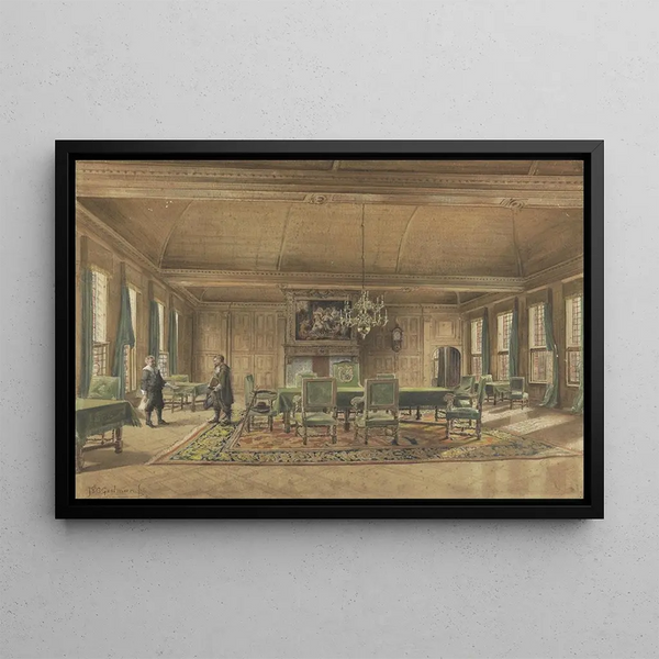 The Council of Deputies in the Provincial House in Groningen - Johan Paul Constantinus Grolman — framed artwork on a wall
