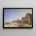 Strandvejen in Vedbæk, winter afternoon - Johan Stroe — framed artwork on a wall
