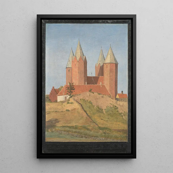 Église de Kalundborg - Johan Thomas Lundbye — framed artwork on a wall