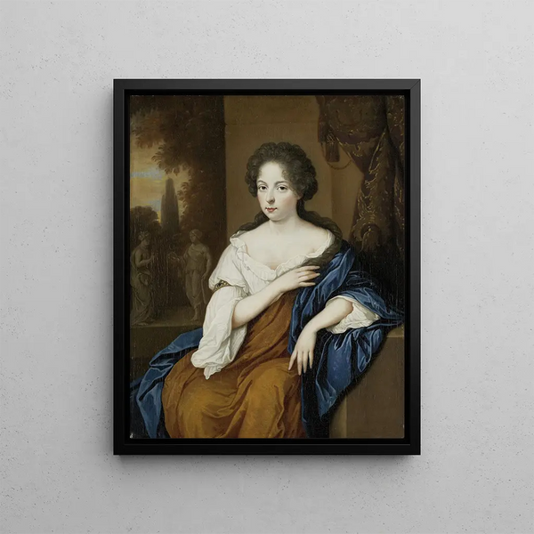 Portrait of a Woman - Johan van Haensbergen — framed artwork on a wall