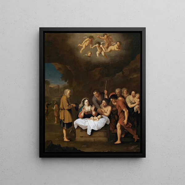 The Nativity - Johan van Haensbergen — framed artwork on a wall