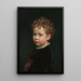 Boy with Curly Hair - Johan Vilhelm Gertner — framed artwork on a wall