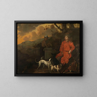 Portrait of Philippus Baldaeus and Gerrit Mossopotam - Johan de la Rocquette — framed artwork on a wall