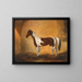 a horse in a stable - Johann Adam Klein — framed artwork on a wall