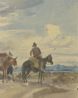 Johann Adam Klein - Bauer zu Pferde und Maultiertreiber aus der rmischen Campagna.webp