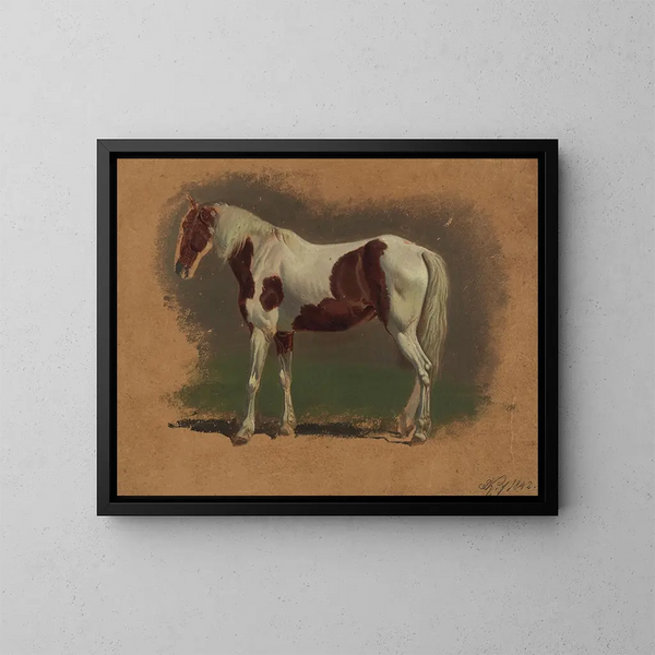 Study of a Horse - Johann Adam Klein — framed artwork on a wall