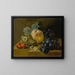 Still life with ripening fruits on a stone ledge - Johann Amandus Winck — framed artwork on a wall