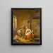 a peasant family at home - Johann Andreas Herrlein — framed artwork on a wall