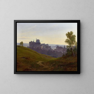 the Albrechtsburg Castle in Meissen - Johann Anton Castell — framed artwork on a wall