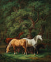 Horses grazing under the oaks - Johann Baptist Dallinger von Dalling — artwork view