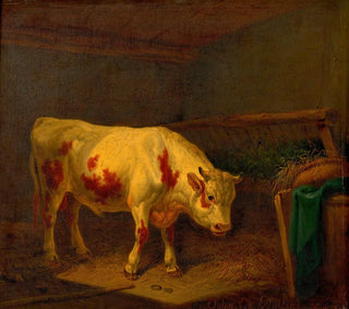 Cow in the Stable - Johann Baptist Dallinger von Dalling the Younger — artwork view