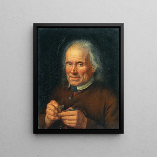 Johann Baptist Hchle - Alter Bauer sein Pfeifchen stopfend.webp