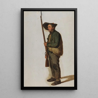 Johann Baptist Kirner - Badische Ordonnanz mit einem Gewehr.webp