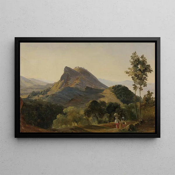 North View of Civitella - Johann Baptist Kirner — framed artwork on a wall