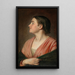 Young girl in profile - Johann Baptist Reiter — framed artwork on a wall