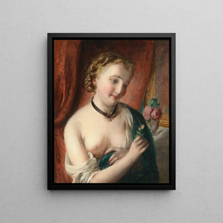 Johann Baptist Reiter - A girl with a black choker.webp