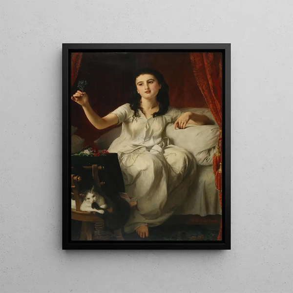 Flower Morning - Johann Baptist Reiter — framed artwork on a wall