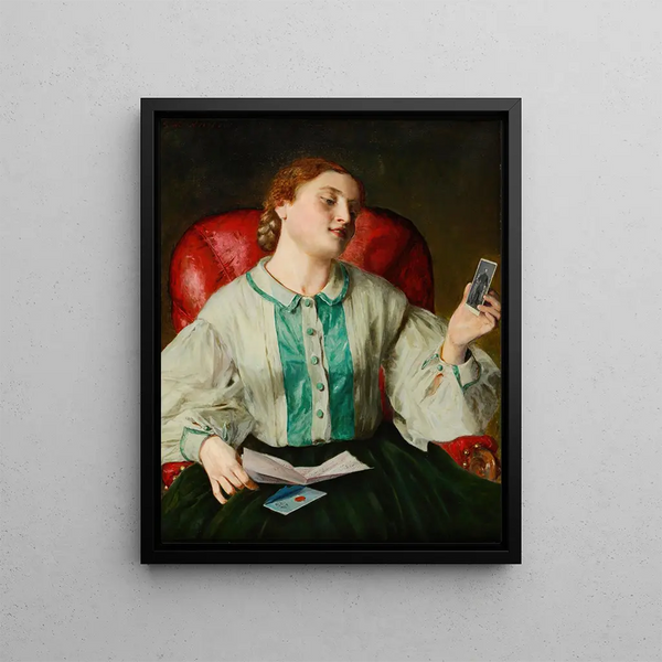 The love letter - Johann Baptist Reiter — framed artwork on a wall