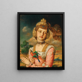 Johann Baptist Reiter - Portrait of His Daughter Alexandrine Lexi as a Young Noblewoman.webp