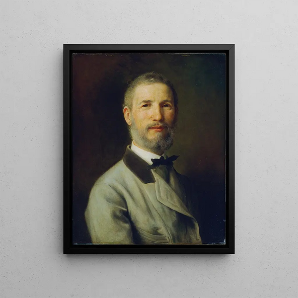 Self-portrait at 60 years old - Johann Baptist Reiter — framed artwork on a wall