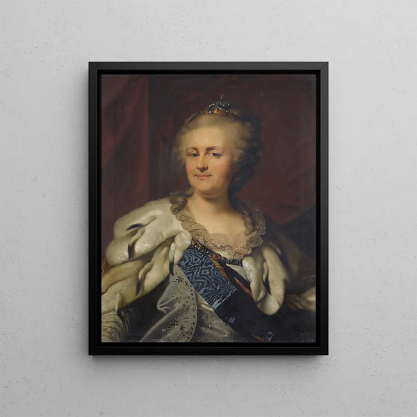 Portrait of Catherine the Great - Johann Baptist von Lampi the Elder — framed artwork on a wall