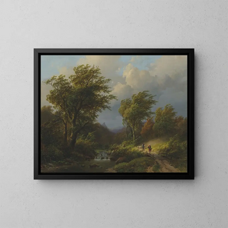 A Summer Breeze - Johann Bernhard Klombeck — framed artwork on a wall