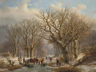 Winter landscape painting - Johann Bernhard Klombeck — artwork view