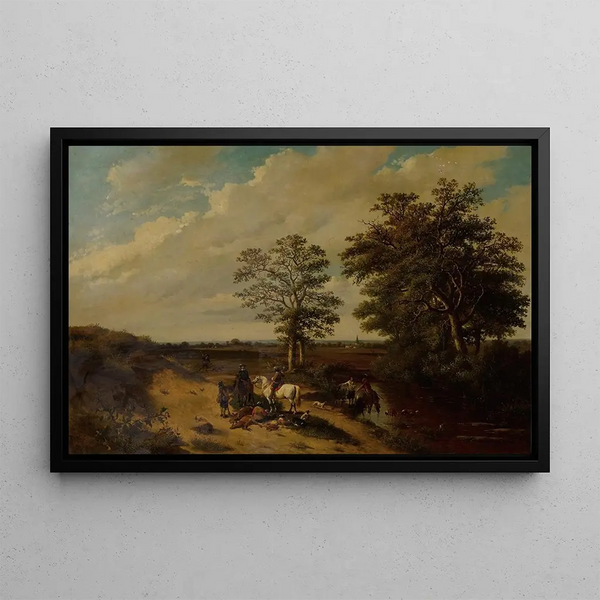 After the Hunt - Johann Bernhard Klombeck — framed artwork on a wall