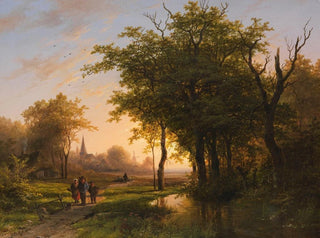 Forest landscape with pond - Johann Bernhard Klombeck — artwork view