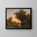 Forest landscape with pond - Johann Bernhard Klombeck — framed artwork on a wall