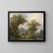 Promeneur au bord d'un ruisseau - Johann Bernhard Klombeck — framed artwork on a wall