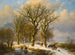 Winter Landscape with Cattle Drivers - Johann Bernhard Klombeck — artwork view