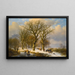 Winter Landscape with Cattle Drivers - Johann Bernhard Klombeck — framed artwork on a wall